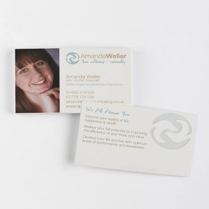 Designed and printed business cards